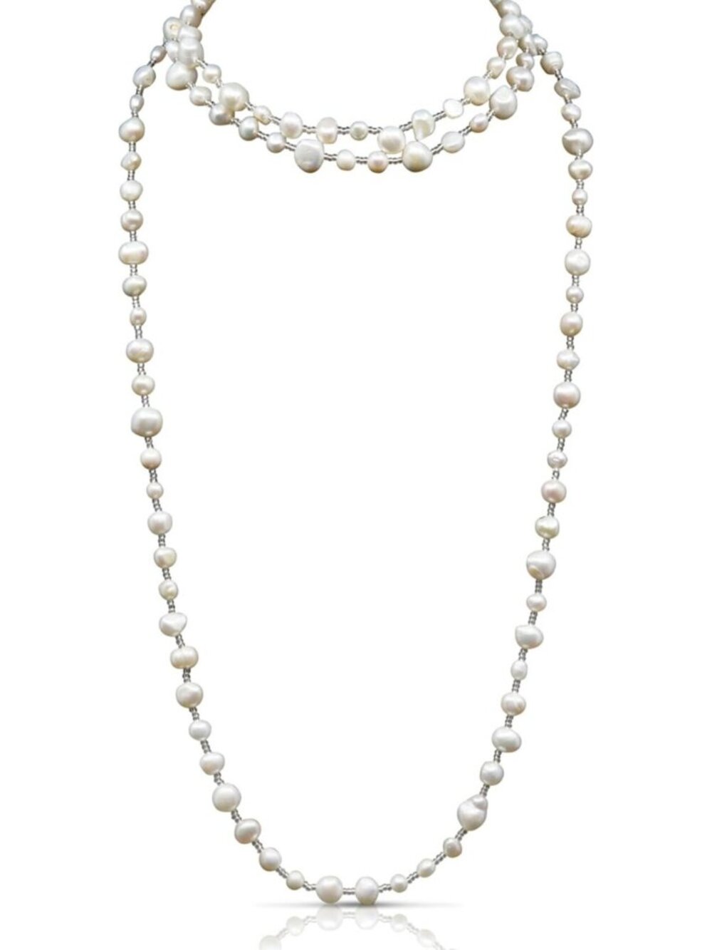 Genuine Freshwater Cultured Pearl Endless Necklace – Elegant 72", 60", 42" or